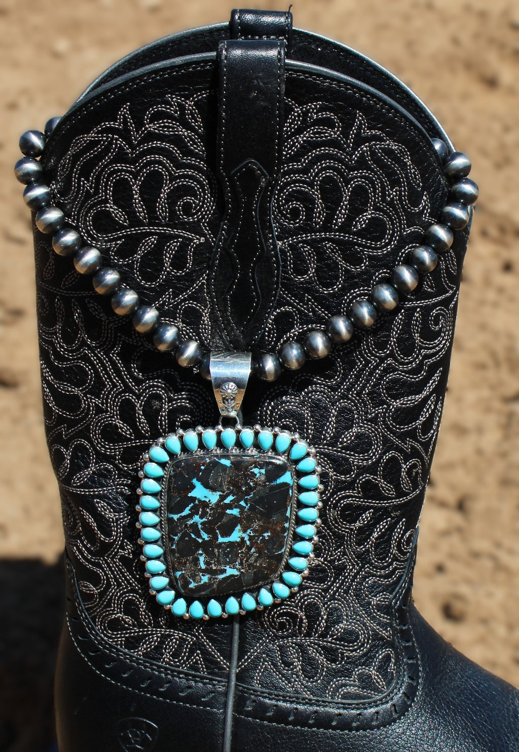 On Sale - Stunning Sleeping Beauty and Blue Moon Turquoise Pendant