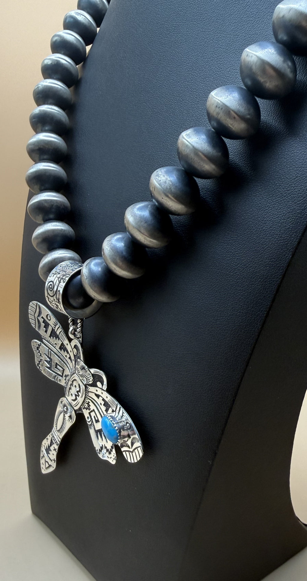 Rose Singer Dragonfly Pendant with Kingman Turquoise