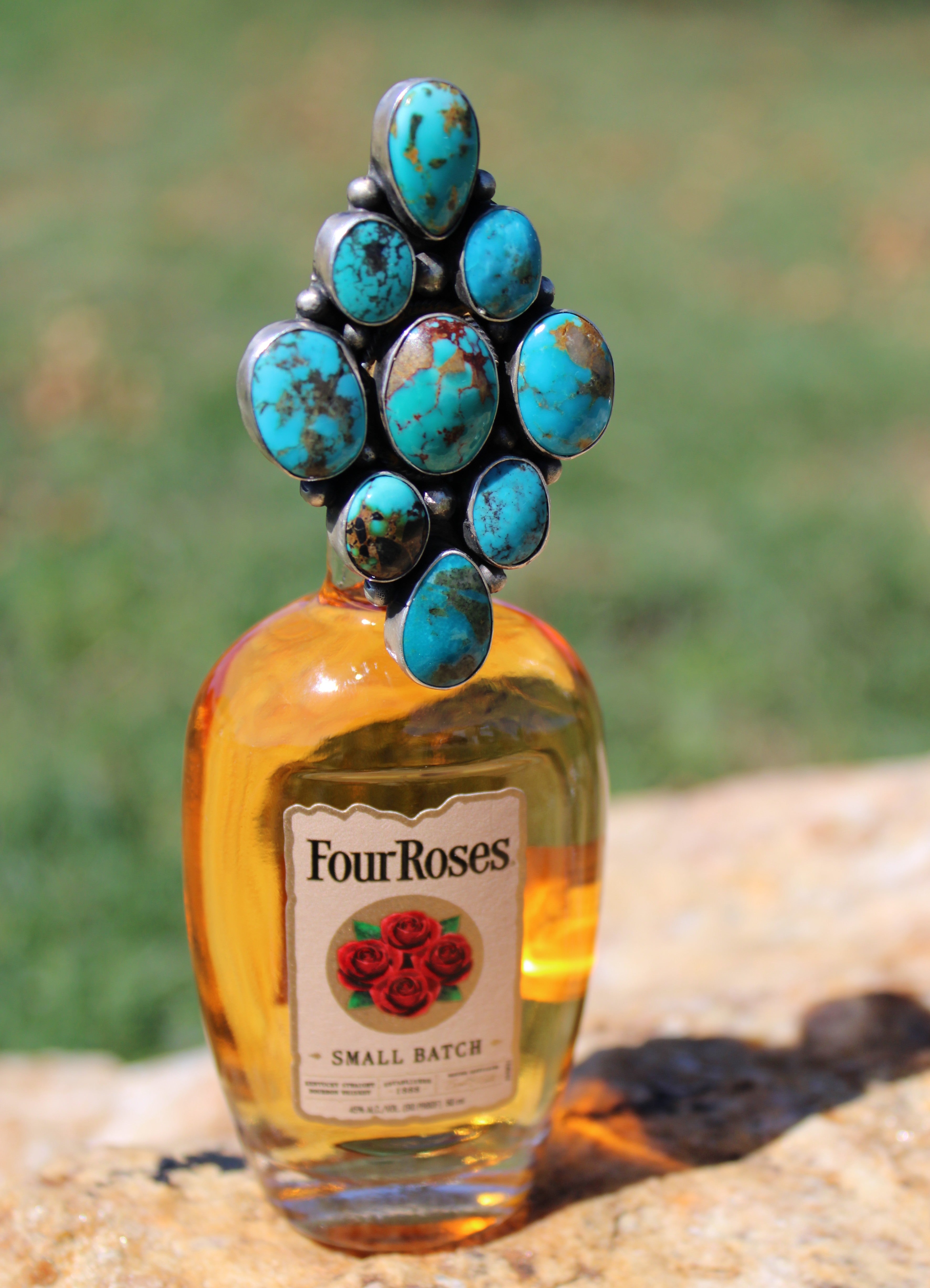 Beautiful size 9 Kingman Turquoise Statement Ring