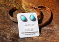 Kingman Turquoise stud  earrings