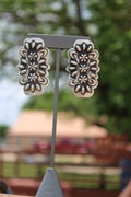 Eye Catching Leander Tahe Sterling Silver statement post earrings