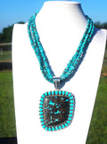 On Sale - Stunning Sleeping Beauty and Blue Moon Turquoise Pendant
