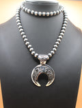 Gorgeous SS Navajo Made Naja Pendant stamped 1995 inc